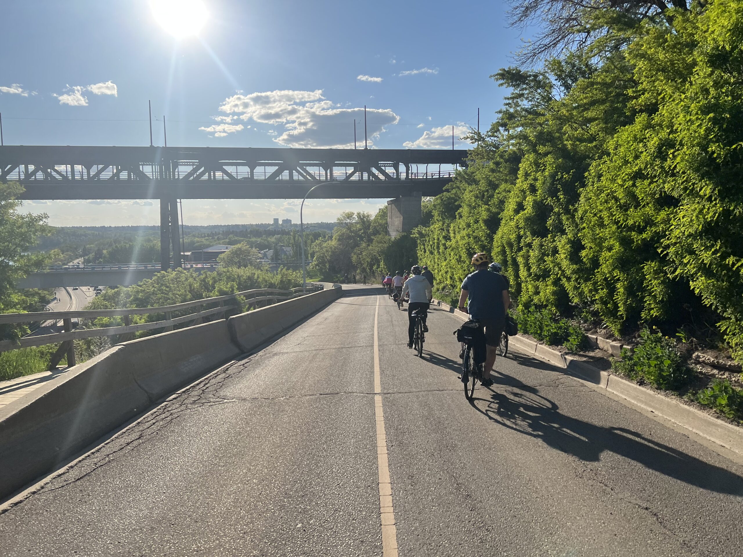 Scenic Edmonton bike path